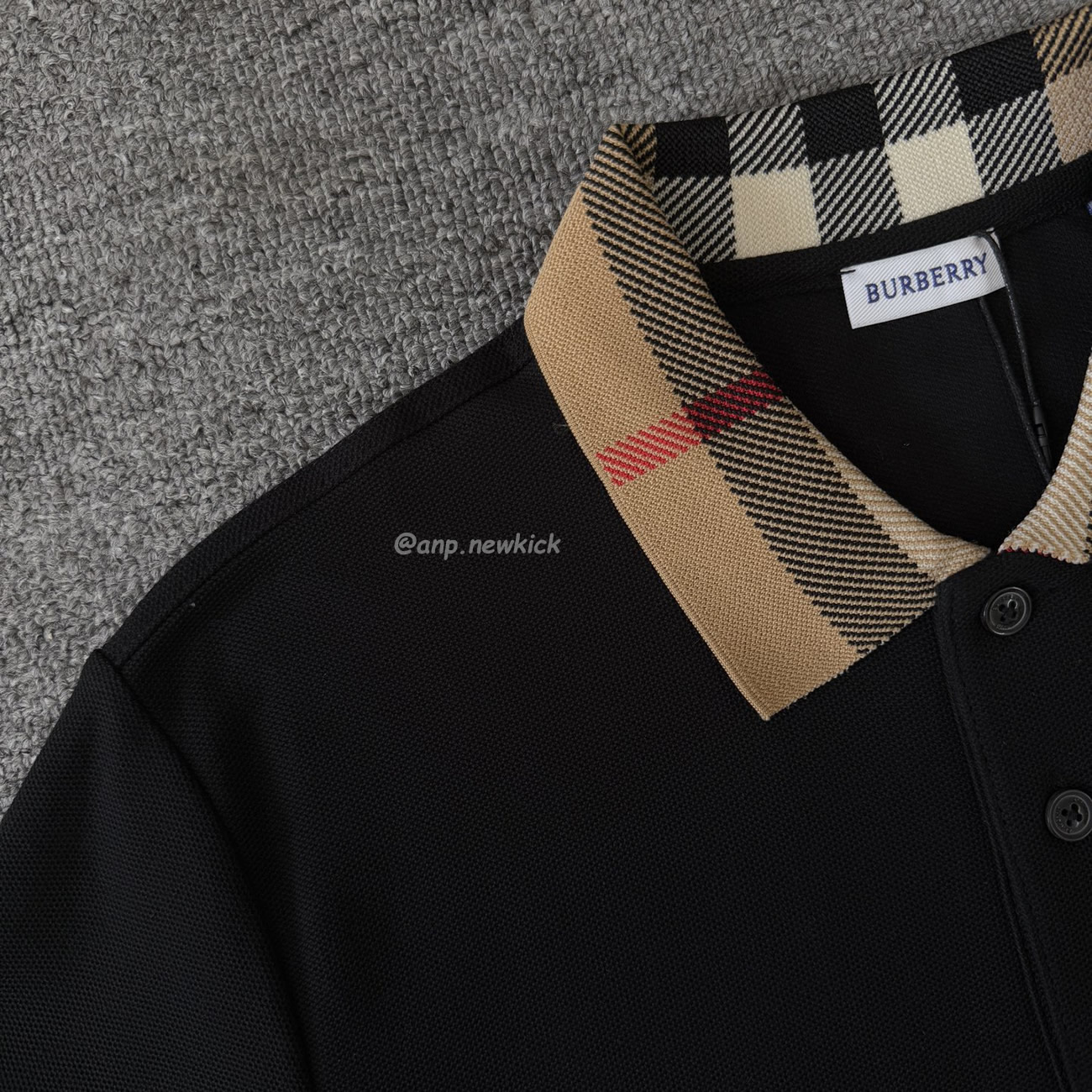 Burberry Plaid Collar Polo Shirt Pure Cotton 8072661s (2) - www.newkick.org